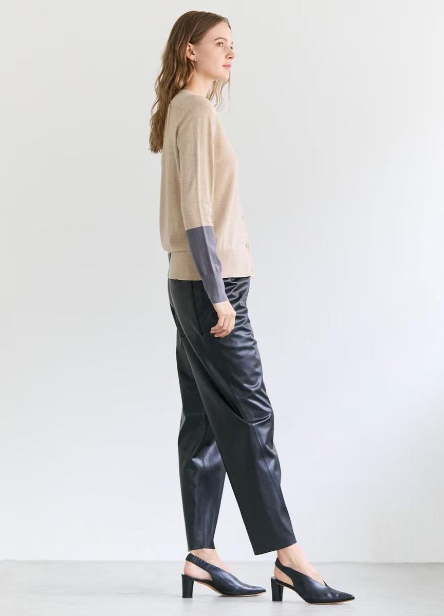 親膚撞色針織衫